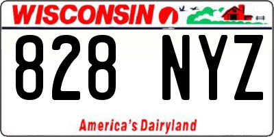 WI license plate 828NYZ
