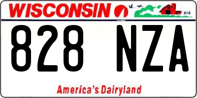 WI license plate 828NZA