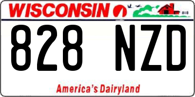 WI license plate 828NZD