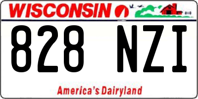 WI license plate 828NZI