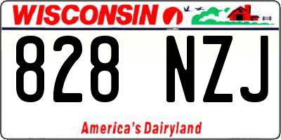 WI license plate 828NZJ