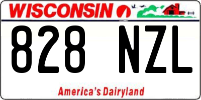 WI license plate 828NZL