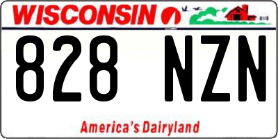 WI license plate 828NZN