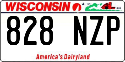 WI license plate 828NZP