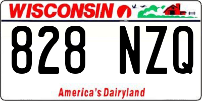 WI license plate 828NZQ