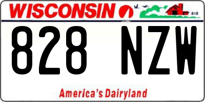 WI license plate 828NZW