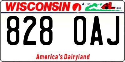 WI license plate 828OAJ
