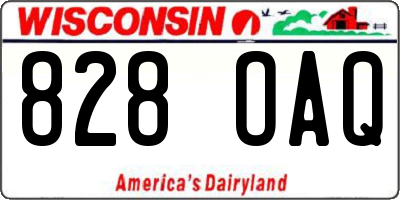 WI license plate 828OAQ