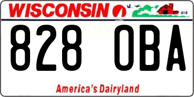 WI license plate 828OBA
