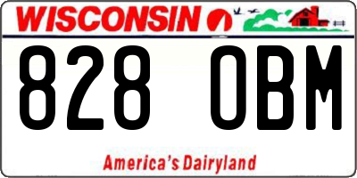 WI license plate 828OBM