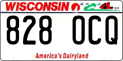 WI license plate 828OCQ