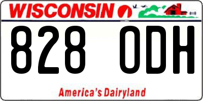 WI license plate 828ODH