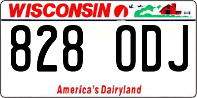 WI license plate 828ODJ