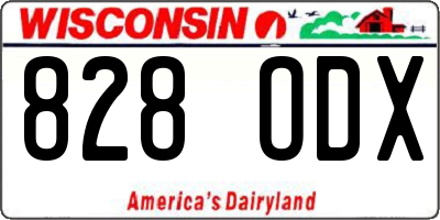 WI license plate 828ODX