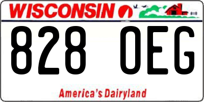 WI license plate 828OEG