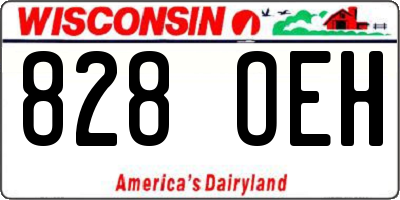 WI license plate 828OEH