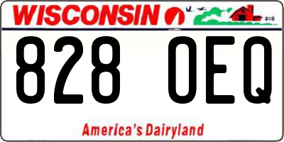 WI license plate 828OEQ