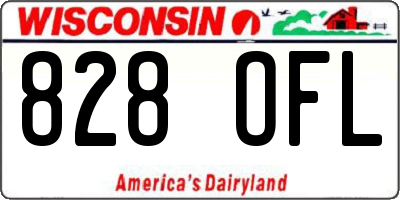 WI license plate 828OFL