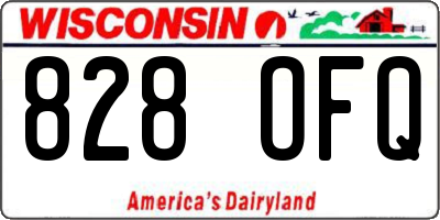 WI license plate 828OFQ