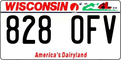 WI license plate 828OFV