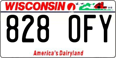 WI license plate 828OFY