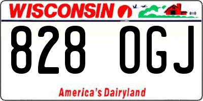 WI license plate 828OGJ