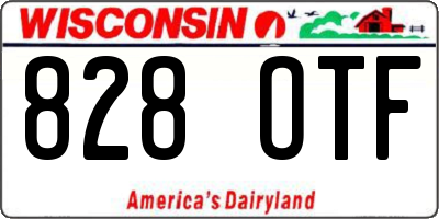 WI license plate 828OTF