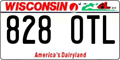 WI license plate 828OTL