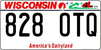 WI license plate 828OTQ