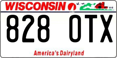 WI license plate 828OTX