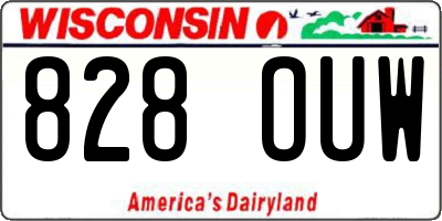 WI license plate 828OUW
