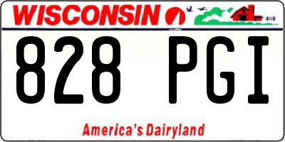 WI license plate 828PGI