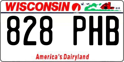 WI license plate 828PHB