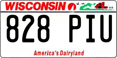 WI license plate 828PIU