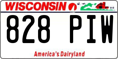 WI license plate 828PIW