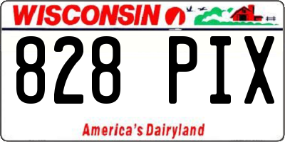 WI license plate 828PIX