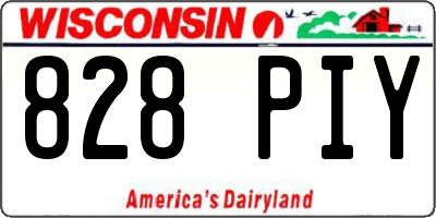 WI license plate 828PIY
