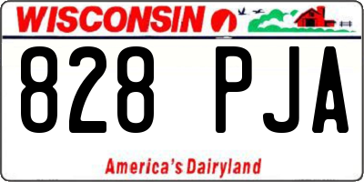 WI license plate 828PJA