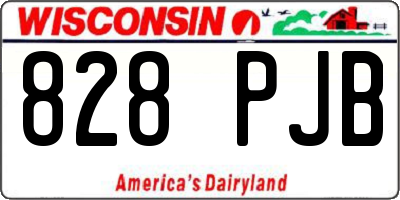 WI license plate 828PJB