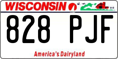 WI license plate 828PJF