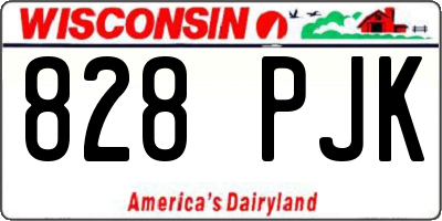 WI license plate 828PJK