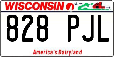 WI license plate 828PJL