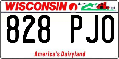 WI license plate 828PJO