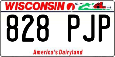 WI license plate 828PJP