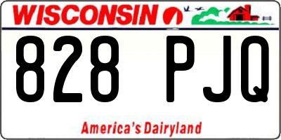 WI license plate 828PJQ