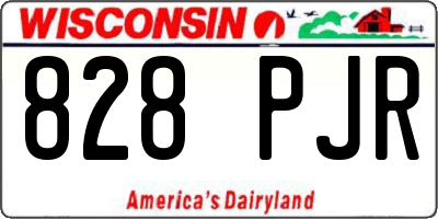 WI license plate 828PJR