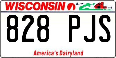 WI license plate 828PJS