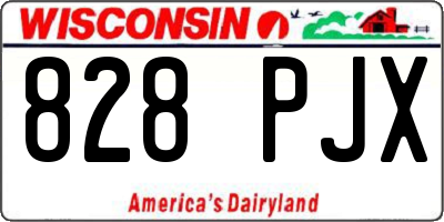 WI license plate 828PJX