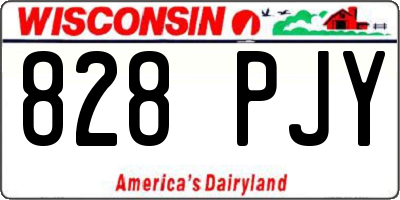 WI license plate 828PJY