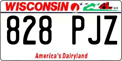 WI license plate 828PJZ